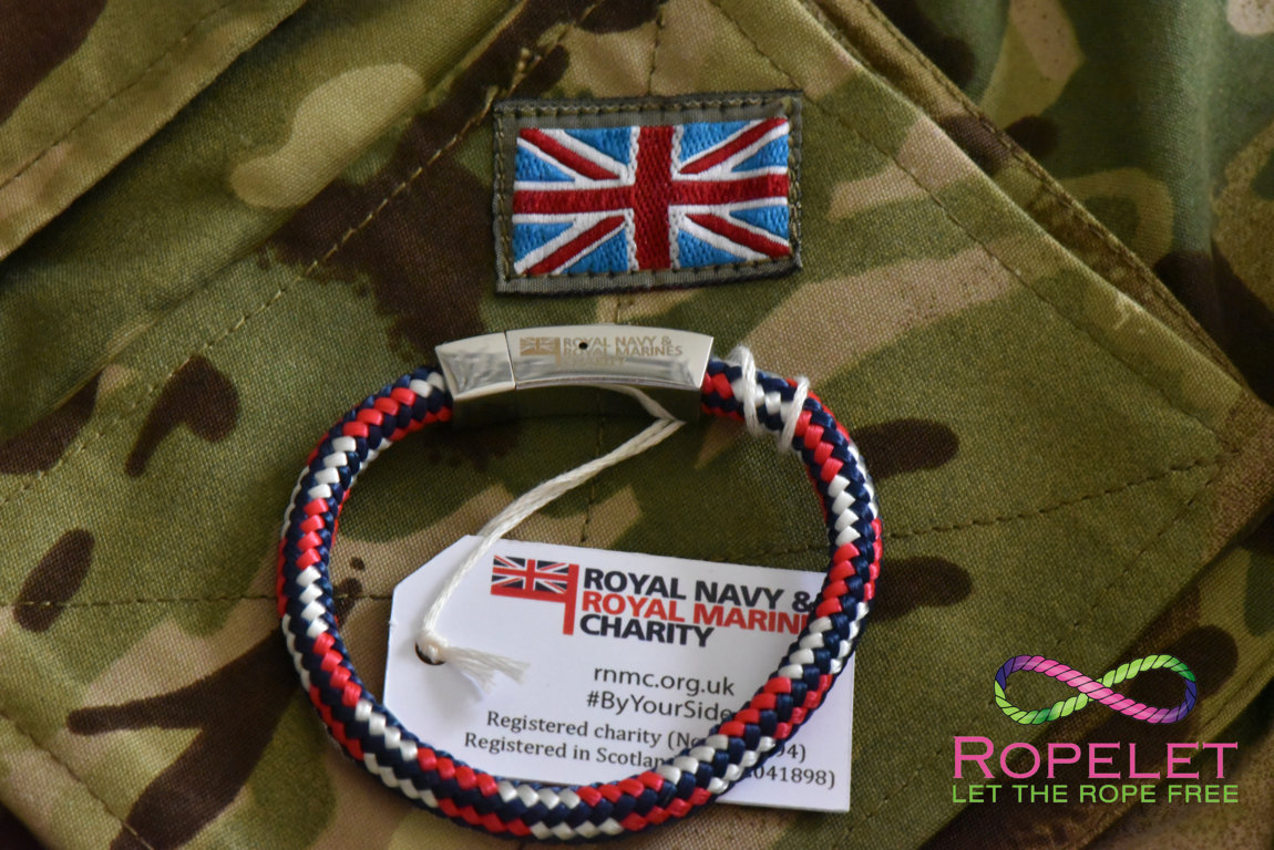 Royal Navy charity bracelet for the RNRM Charity by www.ropelet.co.uk , ropelet, bracelet, support, navy , RN ,navy bracelet