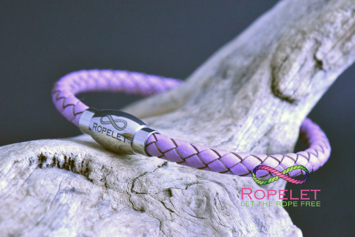 Lilac leather bracelet from www.ropelet.co.uk, ladies jewelry, ladies bracelet , lilac bracelet